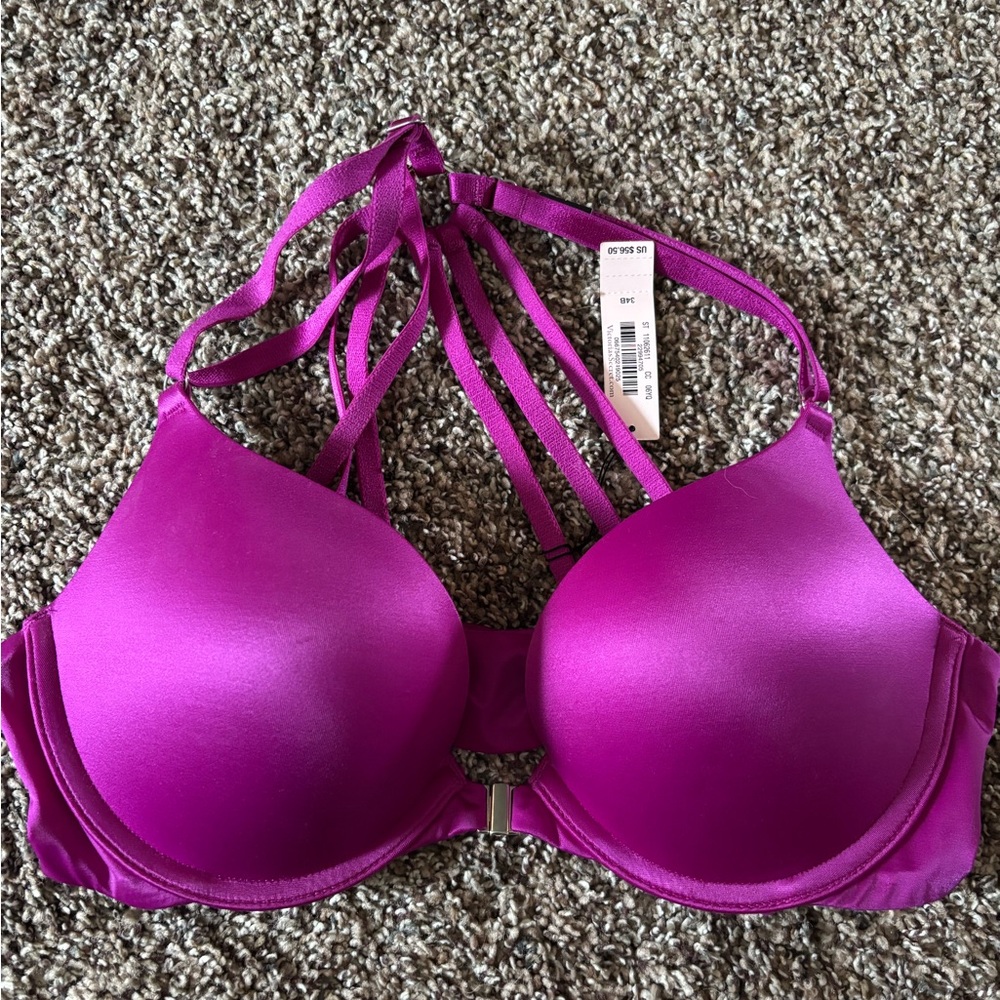Victoria's Secret fuchsia strappy push-up bra